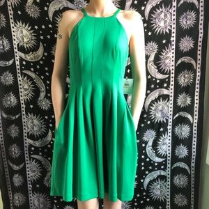 Calvin Klein pretty green dress with pockets (NWT)